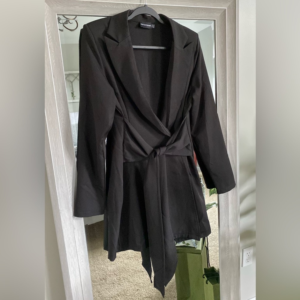 Pretty Little Thing Black Blazer Dress